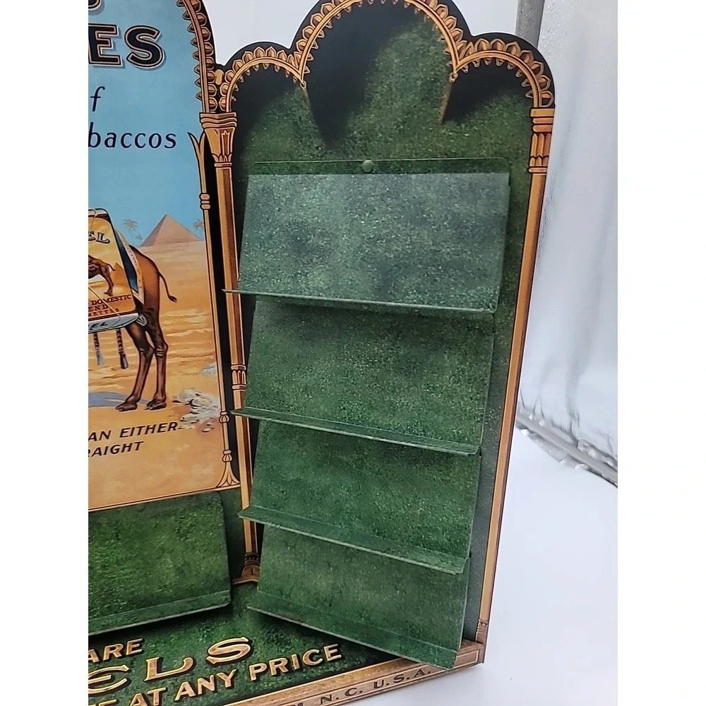 VTG Camel Cigarette Metal Tin Zippo Lighter Store Display Shelf Collectible
